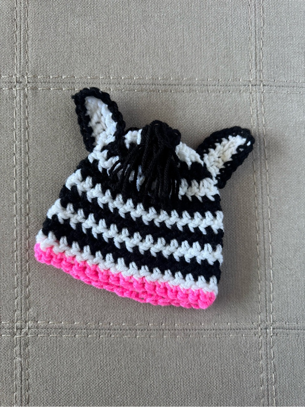Zebra newborn hat